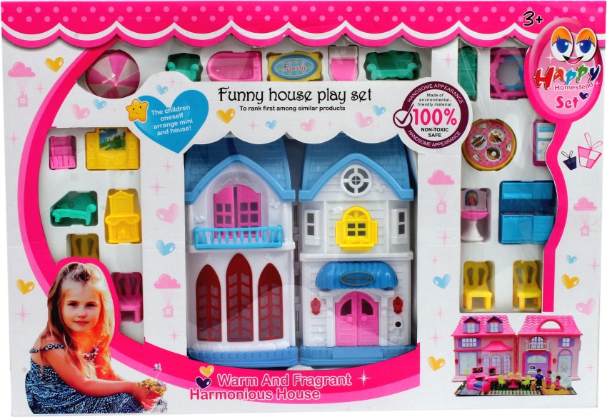 Dollhouse Toy Set Para Quarto, Pretend Game, Brinquedos Portáteis, Ônibus,  Padaria, Loja, Duplex, Contém 61 Acessórios, Pequenos Animais, 1:12, Quarto