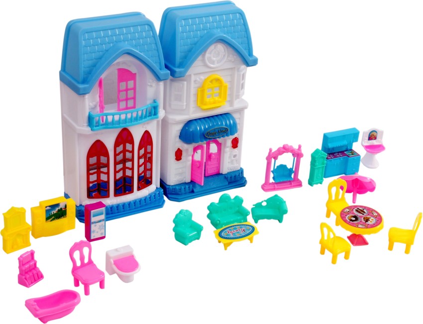 Doll House 14-Piece Play Set