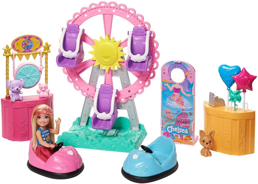 BARBIE Club Chelsea Doll and Carnival Playset, 6-inch Blonde Wearing  Fashion and Accessories, with Ferris Wheel, Bumper Cars, Puppy and More,  Gift for 3 to 7 Year Olds - Club Chelsea Doll