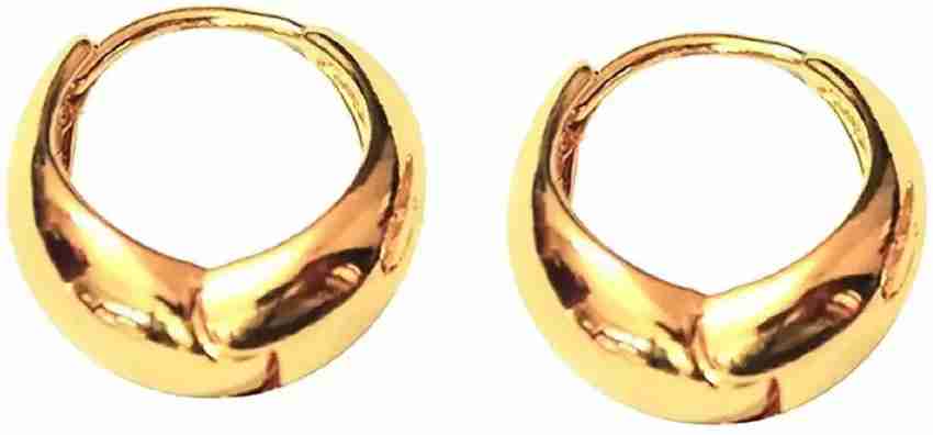 Fashion Gold Color Small Hoop Earrings Stainless Steel Circle