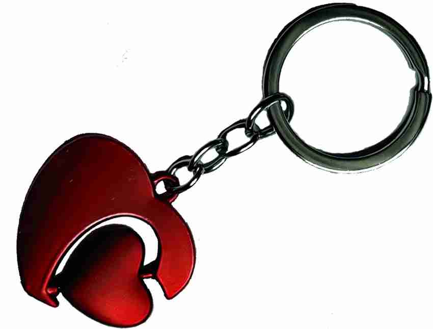 PA08Prise Heart Shape Rotatable Love Keychain for Him Her Best
