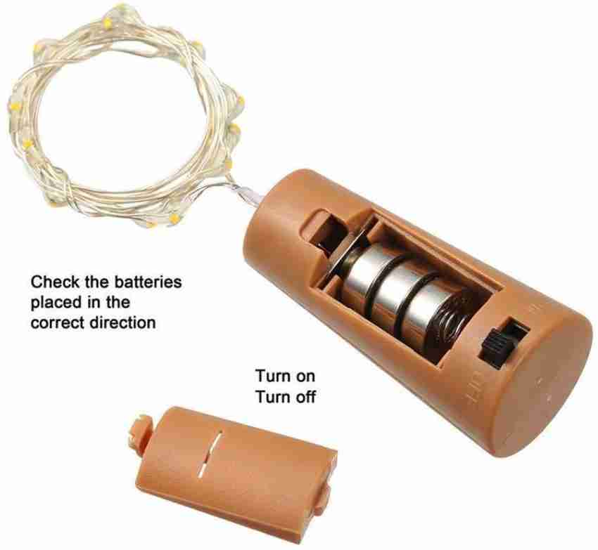 Copper String LED light 2 MTR 20 LED Bottle cork Operated Decorative Lights 20 LEDs 1.98 m Yellow Steady Water Drop Rice Lights Price in India Buy Copper String LED light