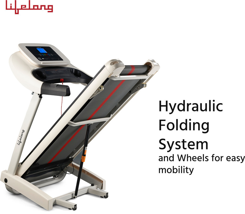 Lifelong FitPro 4HP Treadmill with Heart Rate Sensor and Manual