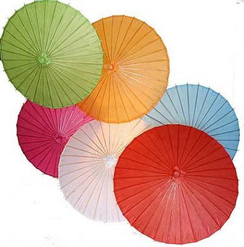 Printed Manual Chinese Colorful Umbrella With Wooden Frame, For Decoration,  Size: 32