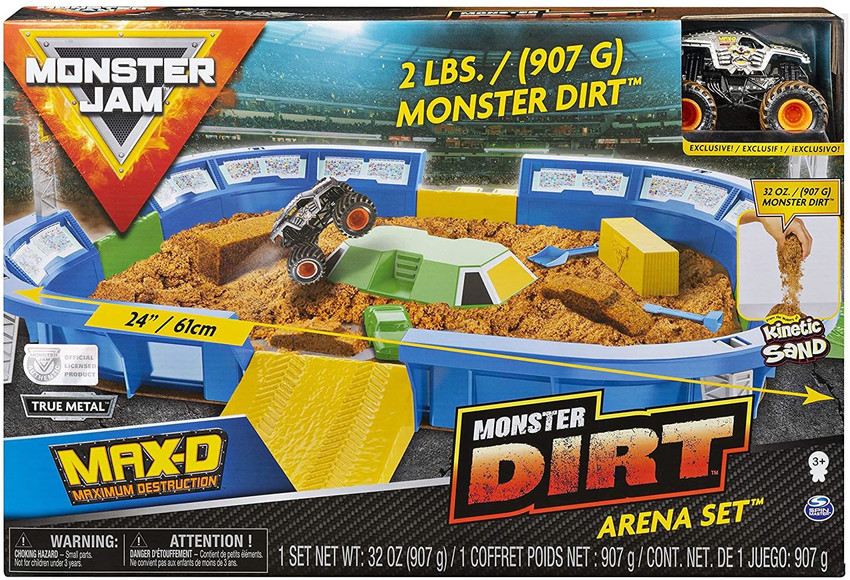 Monster truck playset with sand top
