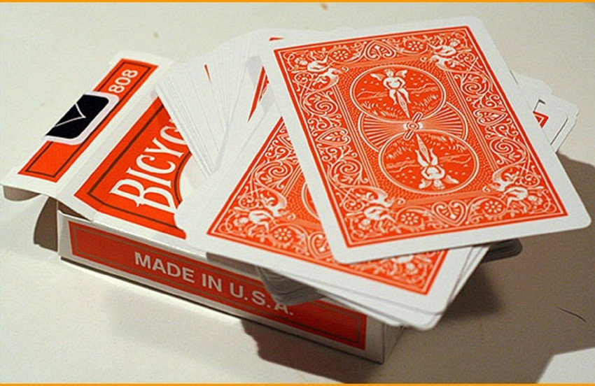 Bicycle 1 Deck of Orange Rider Back Playing Cards Orange