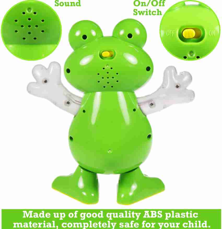 WISHKEY Dancing Frog with Music & 3D Flashing Lights -Sound Toy