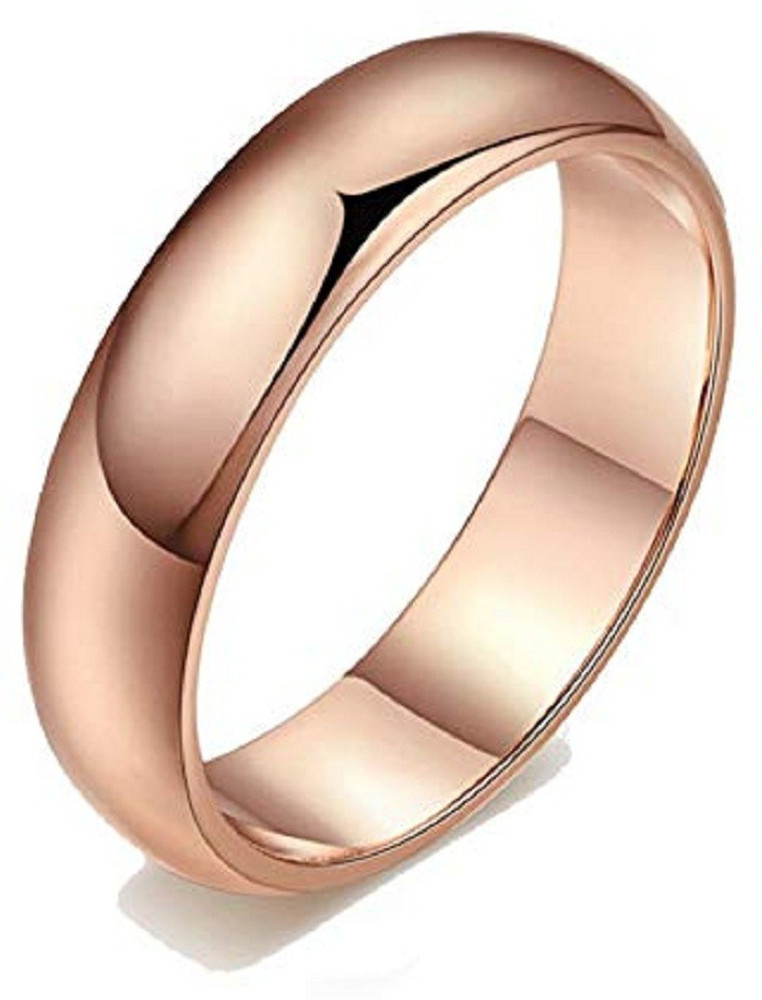 Plain rose gold sale ring