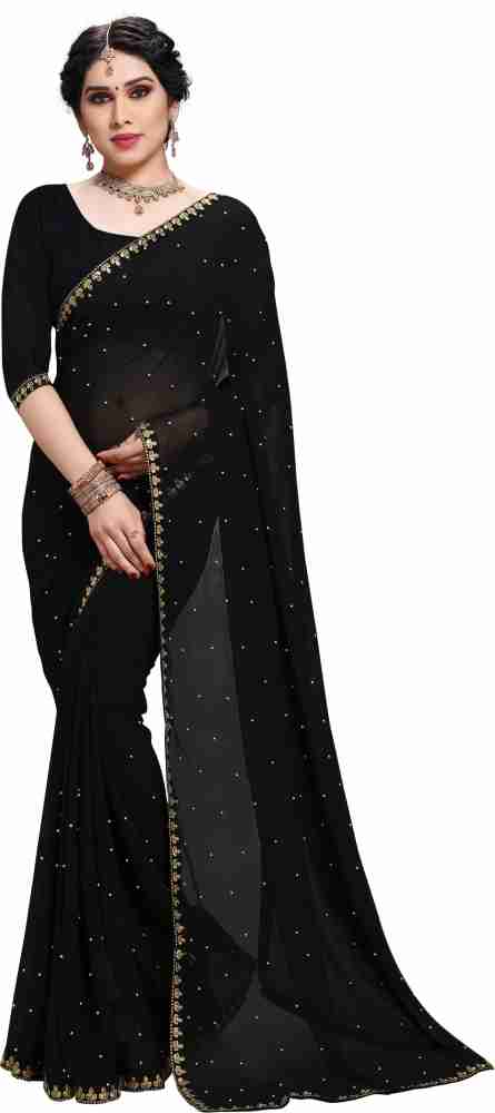 Flipkart on sale black saree