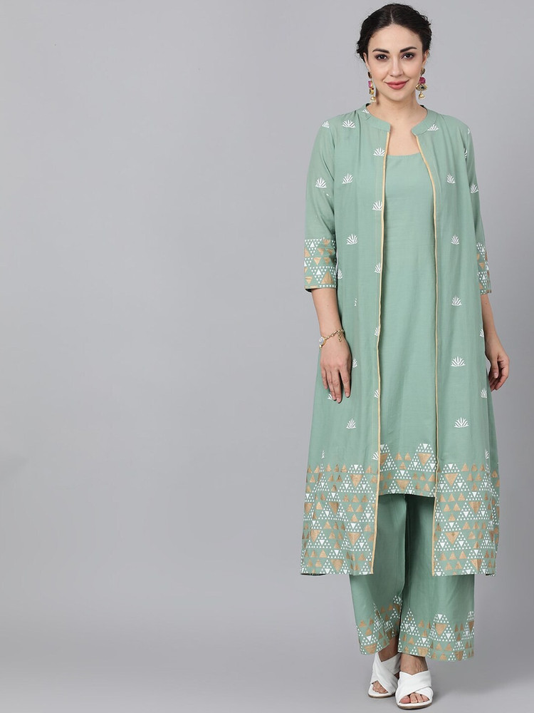 AKS Women Kurta Palazzo Ethnic Jacket Set Buy AKS Women Kurta Palazzo Ethnic Jacket Set Online at Best Prices in India Flipkart