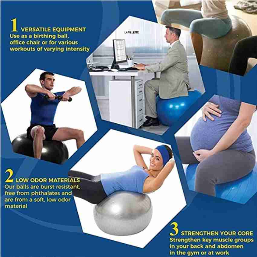 Buy LAFILLETTE 65cm Exercise Ball Workout Balance Birthing Ball