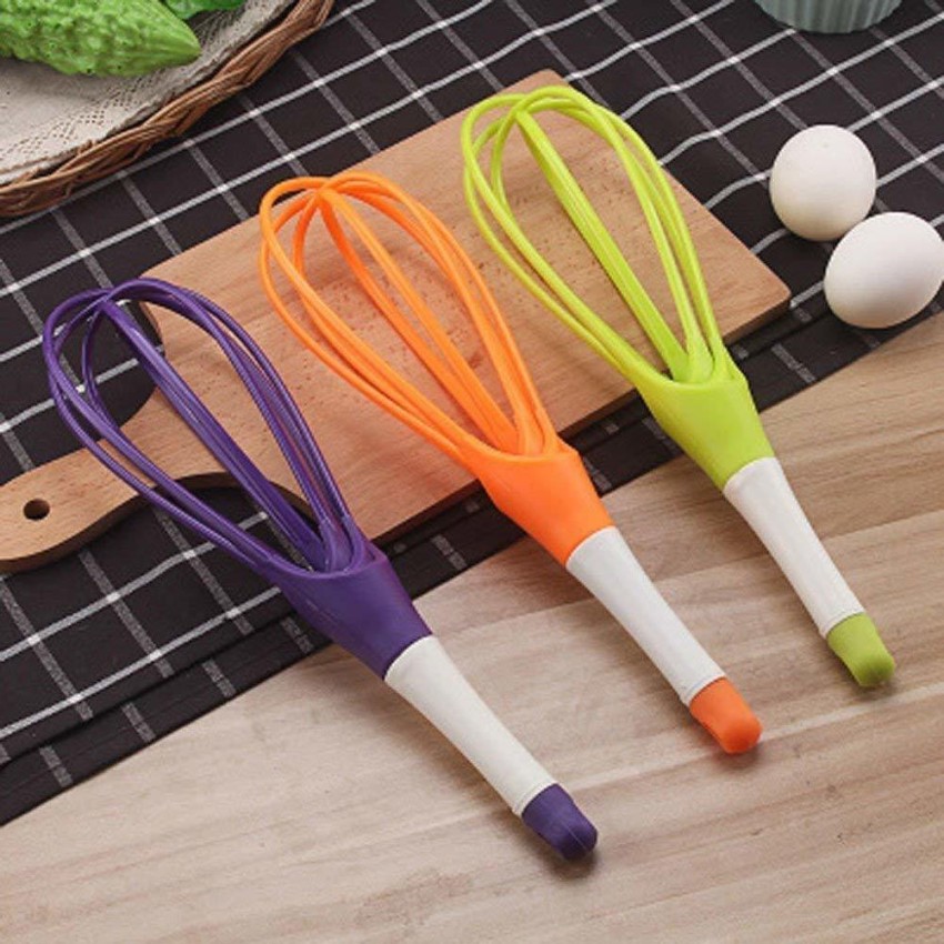 Black Collapsible Plastic Whisk