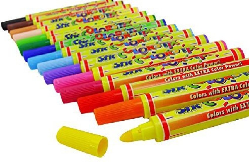 stic 21 sketch pen with extra color power (pack of 3)- Multi color Sketch  pen jumbo colours pens set colouring Stic Stick 20 shades gift ideas  watercolour sketching kids children drawing doodling