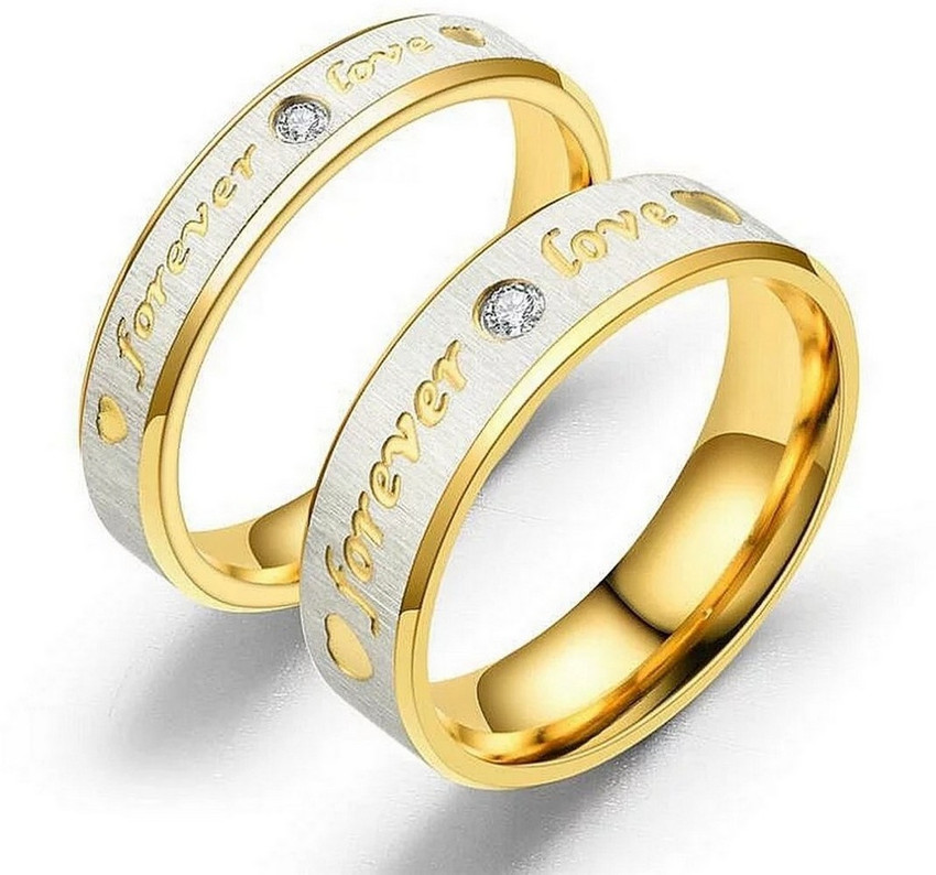 Jewelgenics Stainless Steel Forever Love Couple Ring for Men Women