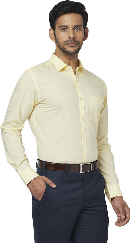 Yellow formal shirt best sale mens