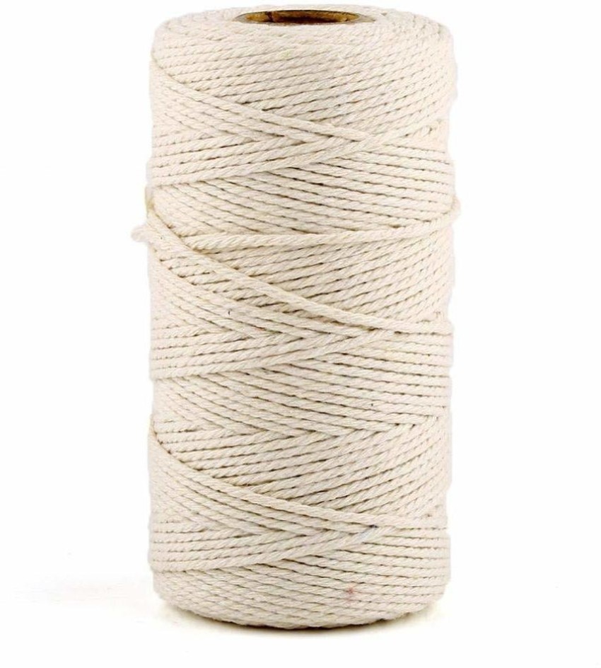 MON N MOL 100M Natural Handmade Cotton Piping Cord Cotton  Thread Ball for Draw String Craft Macrame Artisan String DIY Yarn Rope -  Cotton Thread