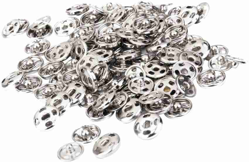 10 set metal press studs two-sided sewing button snap fasteners