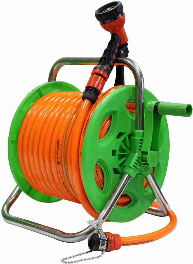 Retractable Hose Reel, 1/2 inch x 70 ft, Any Length Lock & Automatic Rewind  Water