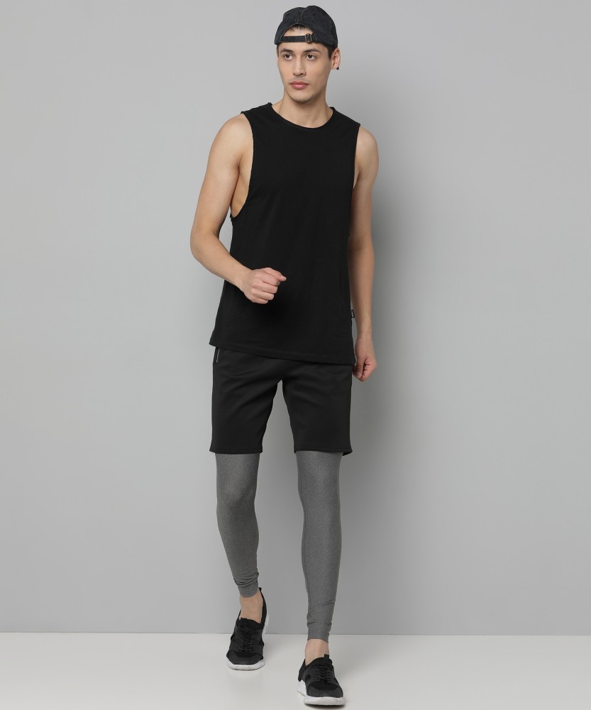 UNDER ARMOUR Solid Men Grey Tights - Buy UNDER ARMOUR Solid Men Grey Tights  Online at Best Prices in India