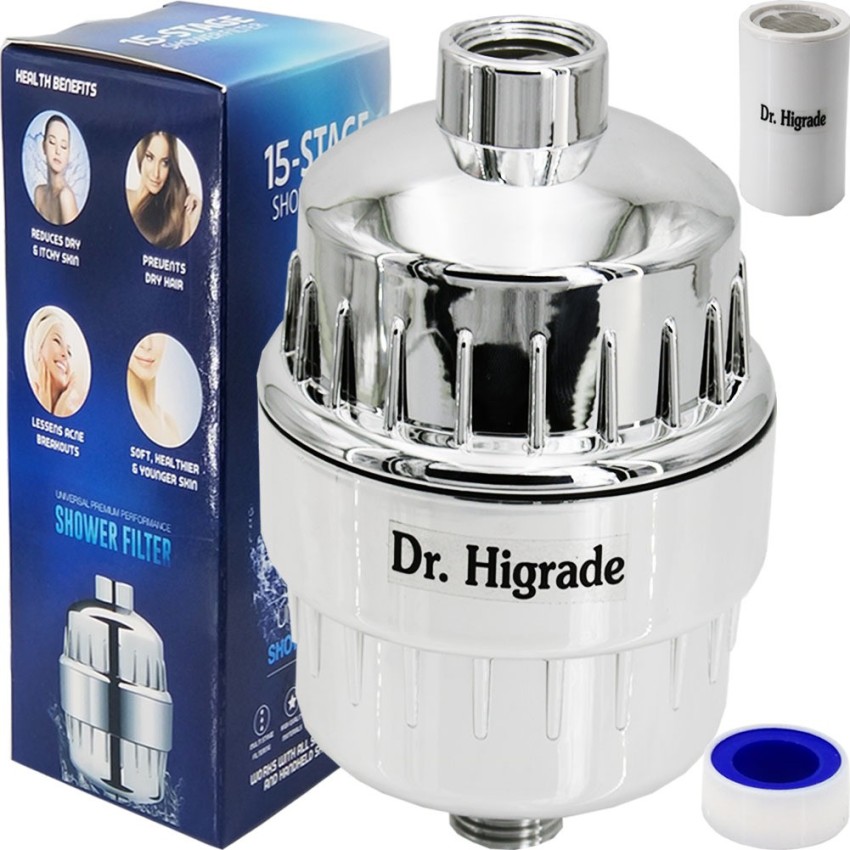 Dr. Higrade Vitamin C Advanced 15 Stage Universal Shower Head and Tap Hard  Water Filter Softener For Bathroom Remove Chlorine Reduce Hair Fall Solid  Filter Cartridge Price in India - Buy Dr.