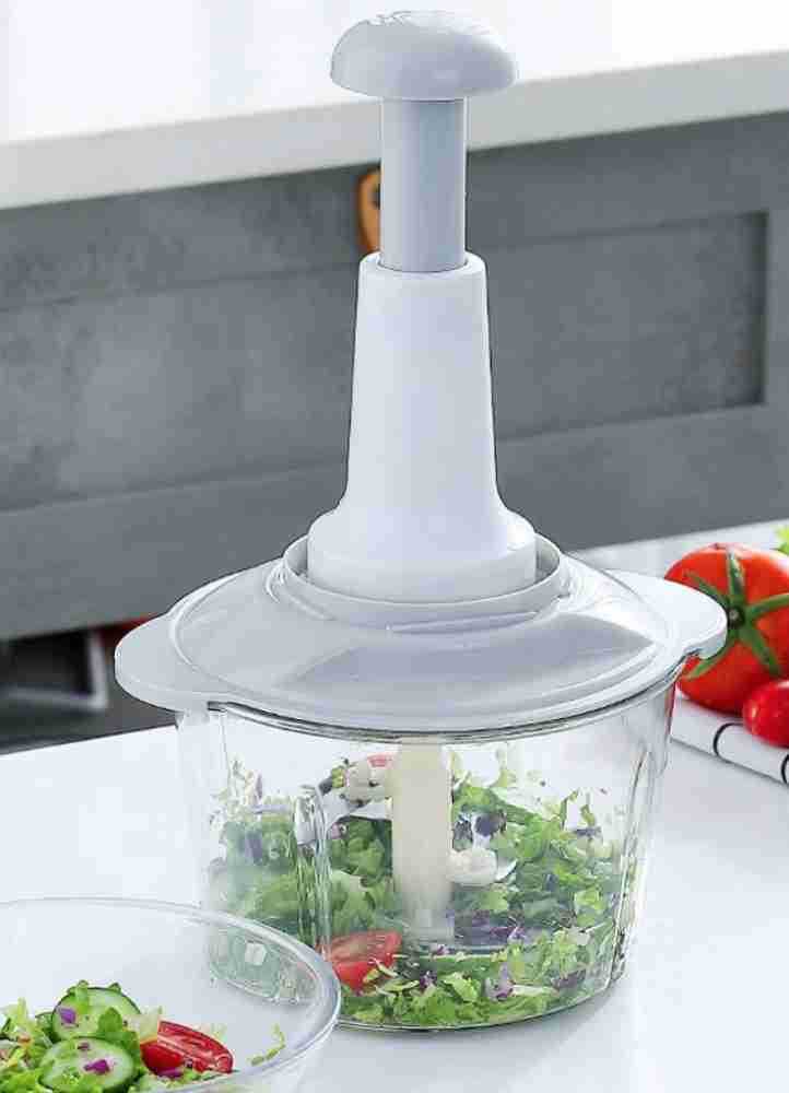 Manual Food Processor Vegetable Chopper Meat Grinder Meat Blender Hand Crank  Mixer (random Color)