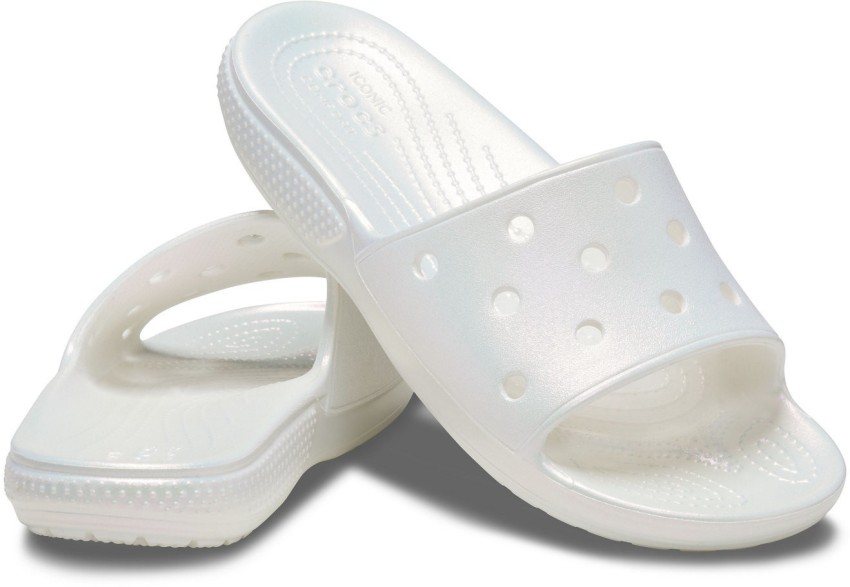 Iridescent crocs online slides