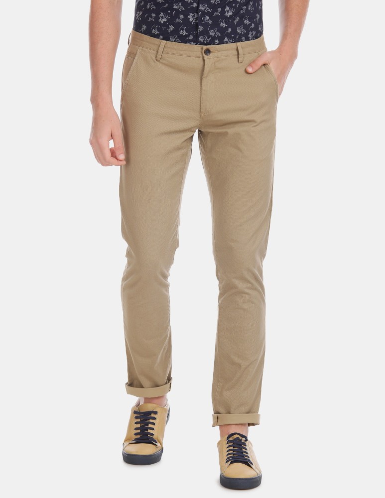 Arrow Sports Men Brown Flat Front Solid Casual Trousers Buy Arrow Sports  Men Brown Flat Front Solid Casual Trousers Online at Best Price in India   NykaaMan