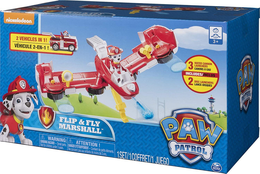PAW PATROL Flip Fly Marshall 2 in 1 Transforming Vehicle Flip