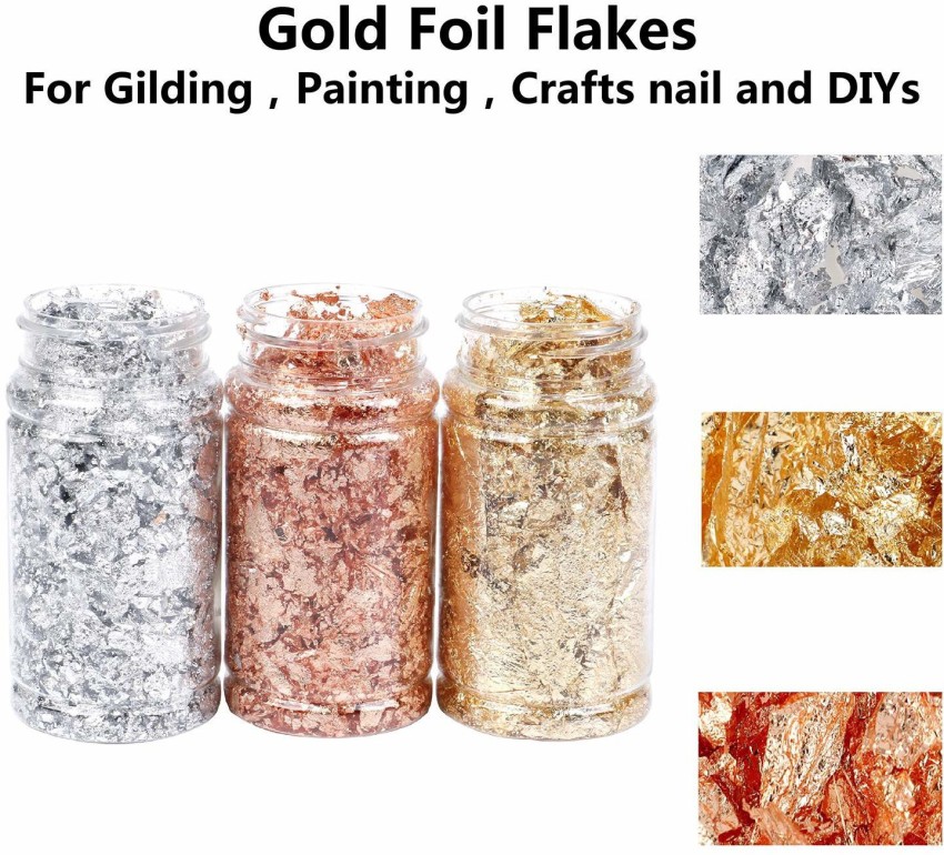 Gold Foil Flakes for Resin,Imitation Gold Foil Flakes Metallic