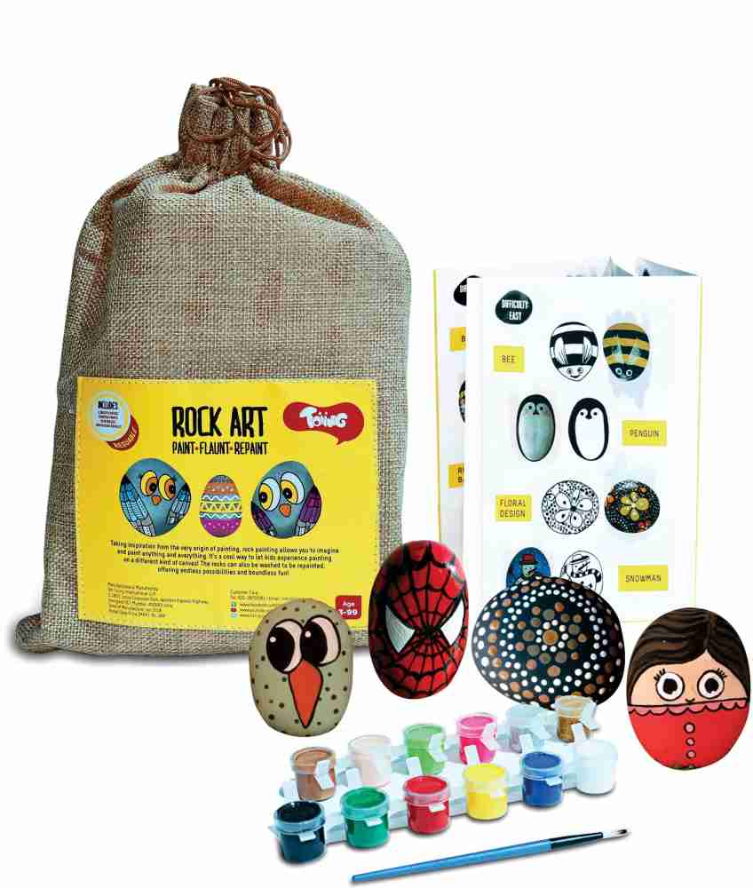 Paint & Sip Kits at Home, Rock Painting Kit, Sip & Paint