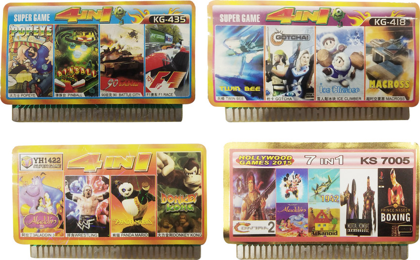 NOWAIT 8 Bit Tv Game Cassett Super Game 4 In 1 7 In 1 Cassett Set of 4Pcs Gaming Accessory Kit NOWAIT Flipkart