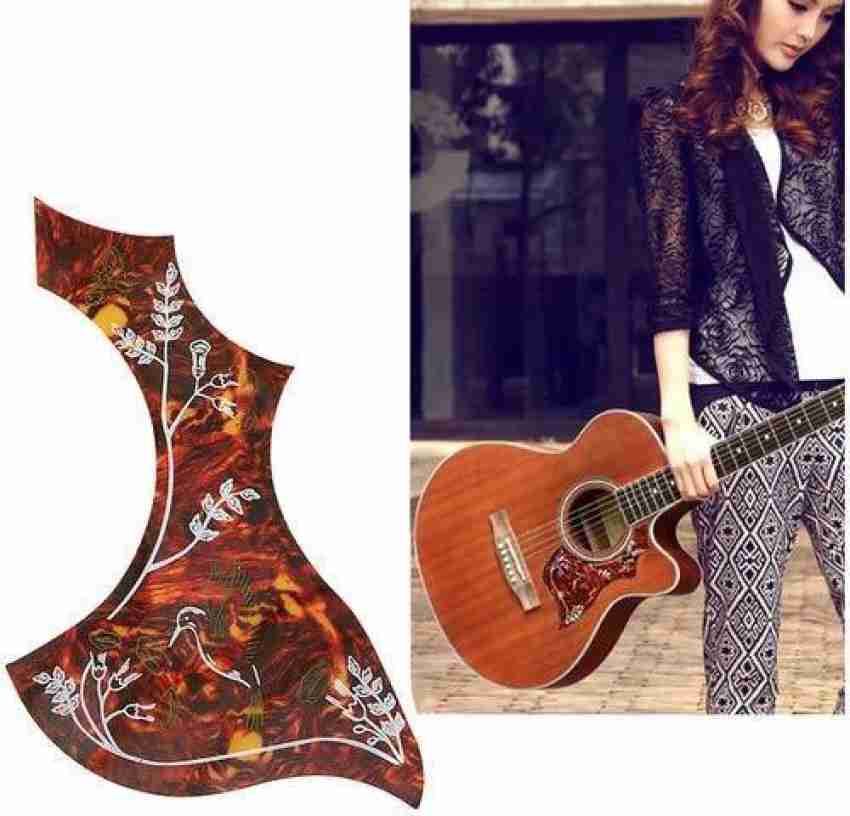 Carved Leather Pick Guard for Acoustic Guitar / Leather Acoustic Pickguard store / Pickguard Acoustic / Acoustic Guitar Pick Guard