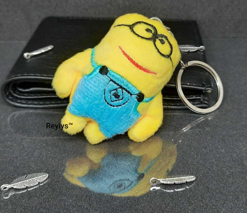 reyiys Two Eyes Soft Minion Keychain With Keyring For Girls Kids