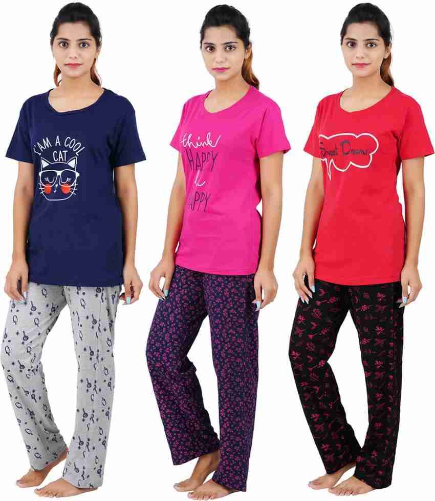 Women's Cotton Printed Capri Night Suit / Capri Set / Sleepwear/  Nightdress/ Lounge Wear at Rs 625/piece, Night Suit For Ladies in  Ahmedabad