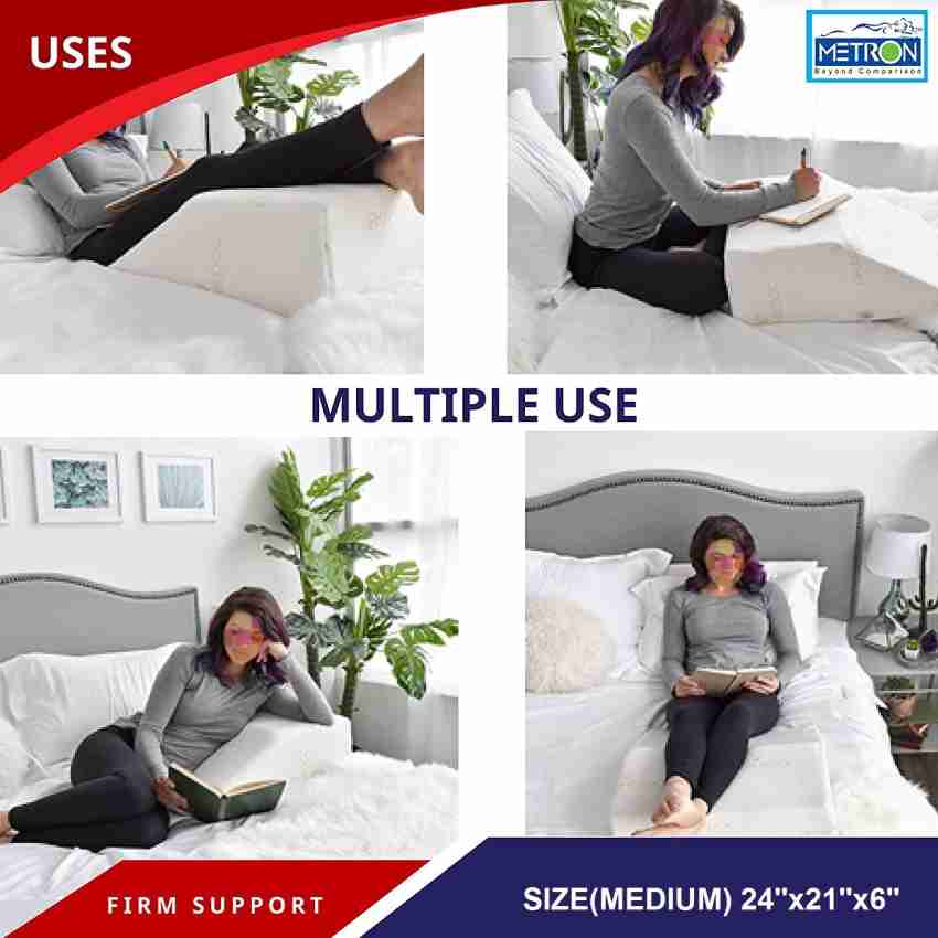 Buy Leg Elevation Memory Foam with Removeable, Washable Cover - Elevated  Pillows for Sleeping, Blood Circulation, Leg Swelling Relief and Sciatica  Pain Relief (Large: 12) Online in Oman