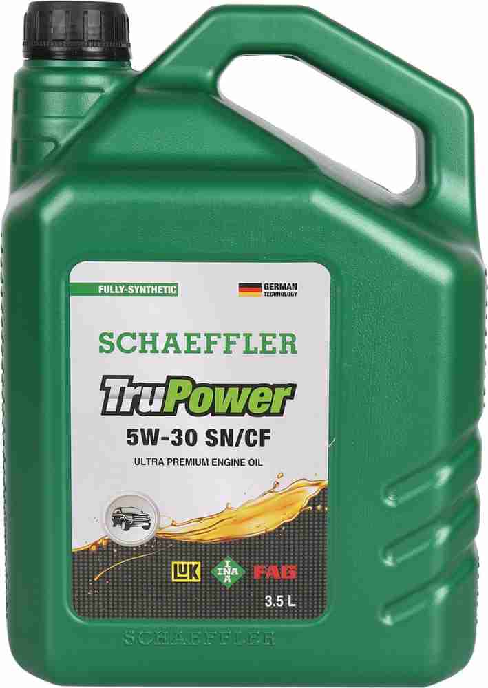 Schaeffler TruPower LE5W30SNL3.5 5W-30 SN/CF Engine Oil (3.5L) Full-Synthetic  Engine Oil Price in India - Buy Schaeffler TruPower LE5W30SNL3.5 5W-30 SN/CF  Engine Oil (3.5L) Full-Synthetic Engine Oil online at