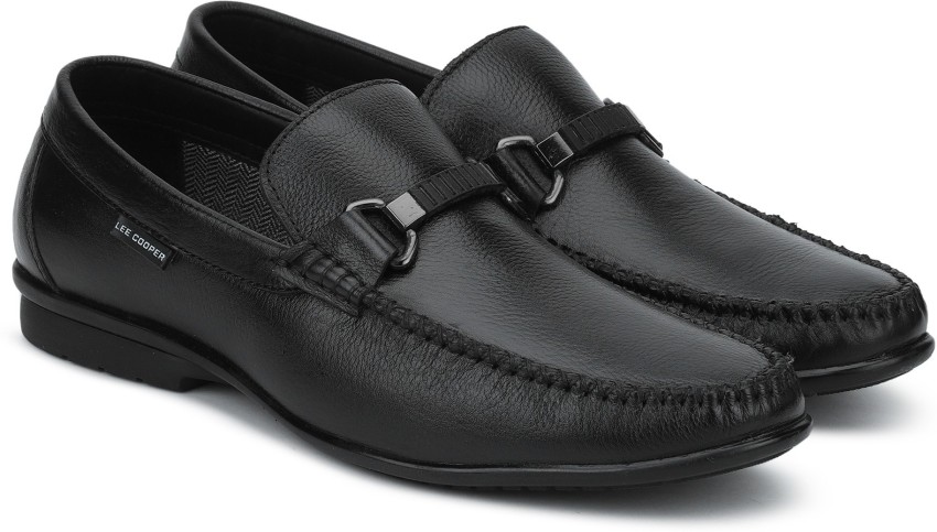 LEE COOPER Men Black Solid Leather Loafers Loafers For Men Buy LEE COOPER Men Black Solid Leather Loafers Loafers For Men Online at Best Price Shop Online for Footwears in