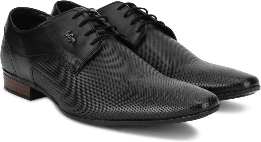Lee cooper black shop derby formal shoes