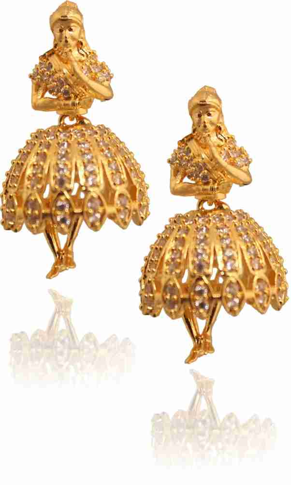 Gold jhumka on sale under 25000