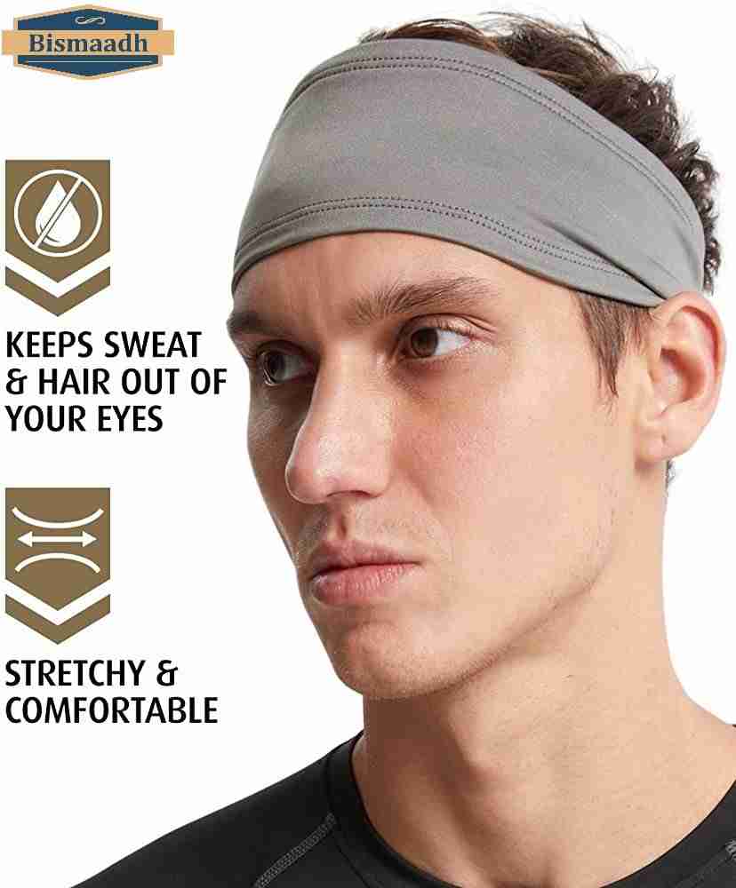 Yoga Sport Athletic Headband for Running Sports Travel Fitness Wicking  Workout Non Slip Headbands Headscarf fits All Men and Women Head Band  (Black)