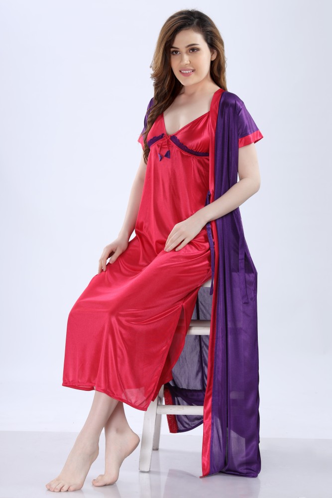 AV2 Women Nighty with Robe - Buy AV2 Women Nighty with Robe Online at Best  Prices in India