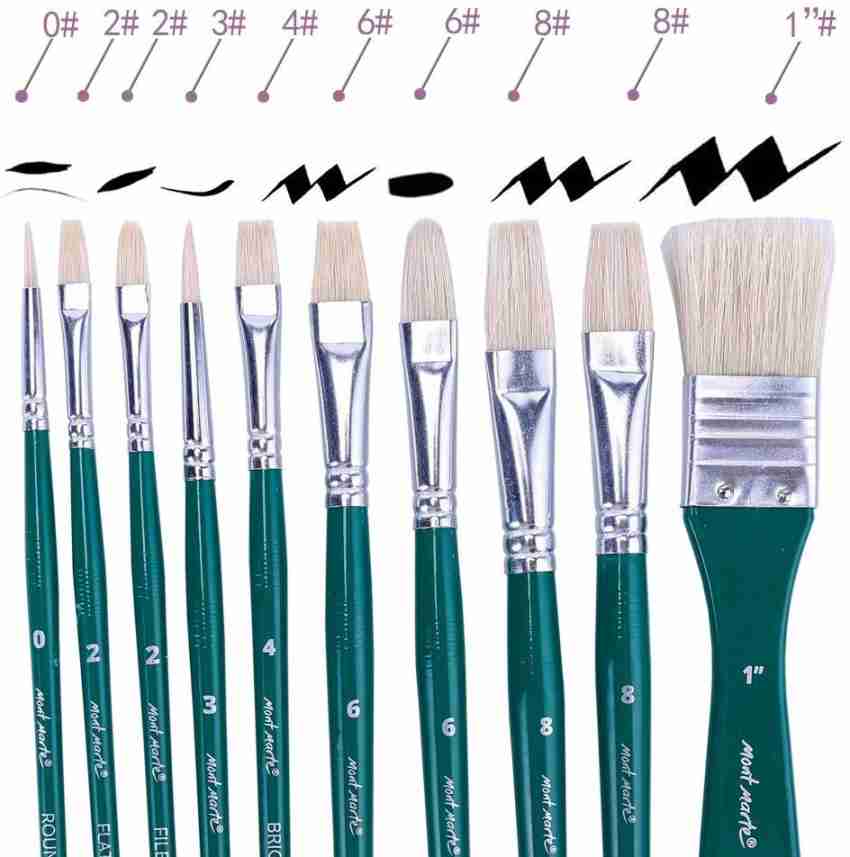 Mixed Bristle Gouache Brush Set in Wallet (11pc)