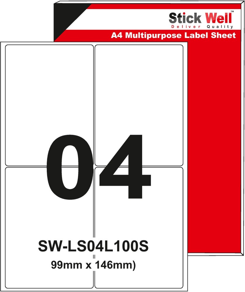 A4 Label Sheets  Sticky Labels - Labels On Sheets