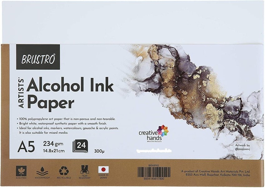 Yupo Paper for Alcohol Ink - White A4, Alcohol Inks