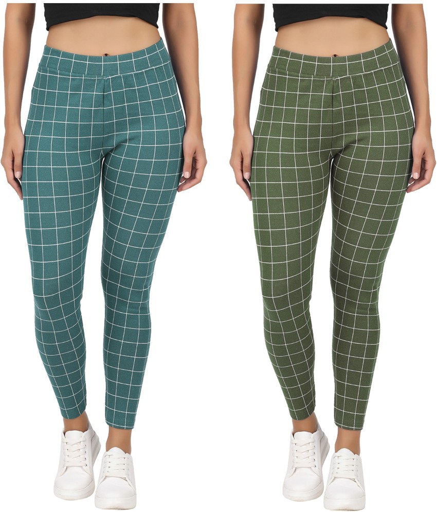 Traditional check tights