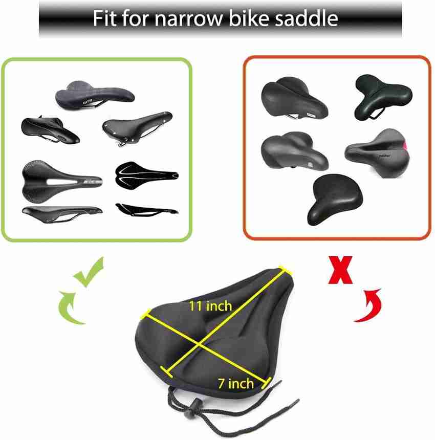NKSA Soft Silicone Gel Cycle Seat Cover Saddle Cover Free Size