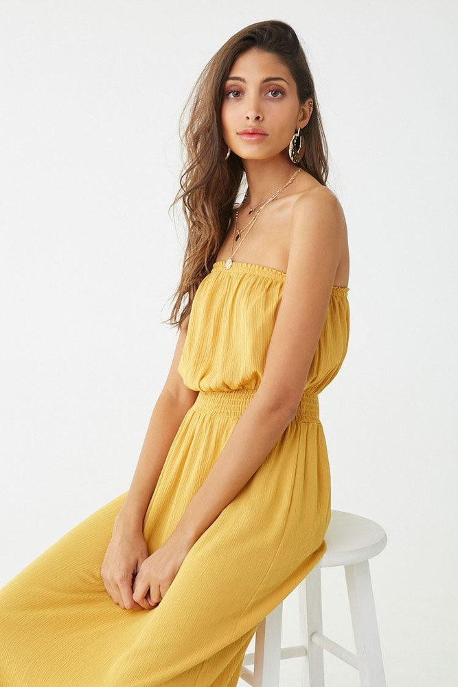 Forever 21 yellow long dress hot sale