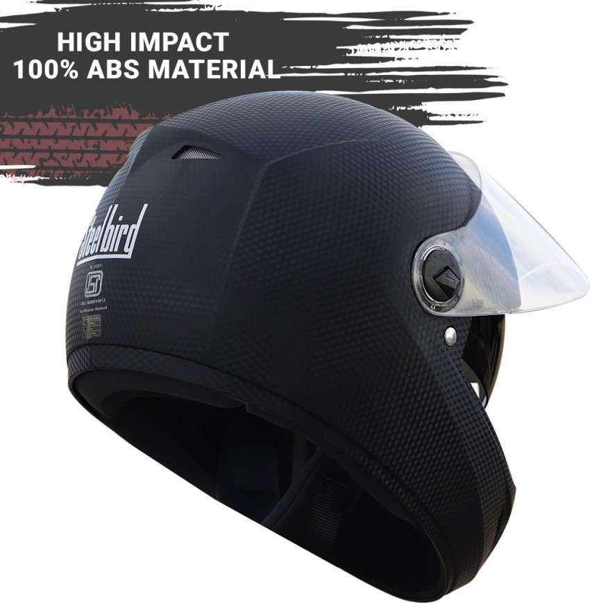 Steelbird Cyborg Double. Full Face, Inner Smoke Sun Shield And Outer Clear Visor Motorbike Helmet