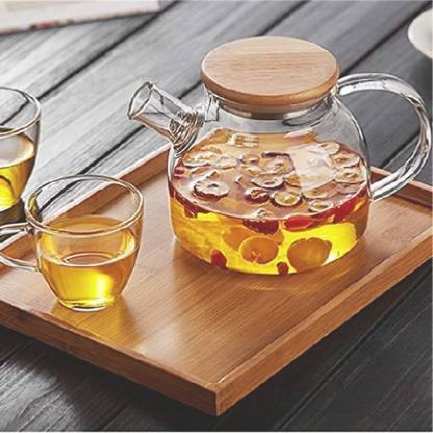 1000ML Heat Resistant Glass Water Carafe With Bamboo Lid Glass Pitcher And  Glass Teapot - Buy 1000ML Heat Resistant Glass Water Carafe With Bamboo Lid  Glass Pitcher And Glass Teapot Product on