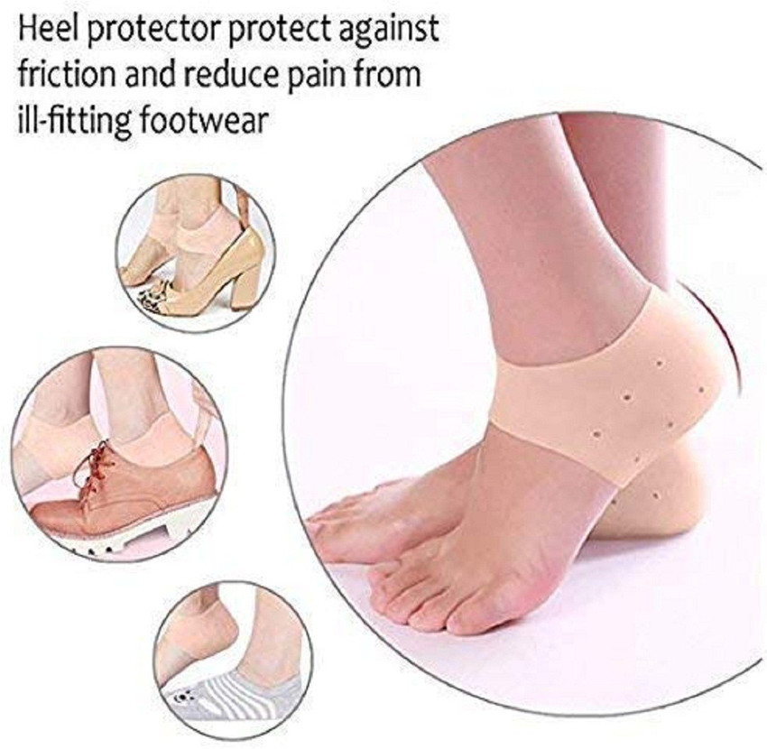 Qufrozy Gel Heel Silicon Heel Pad Ankle Pain Shoe Support Pad for
